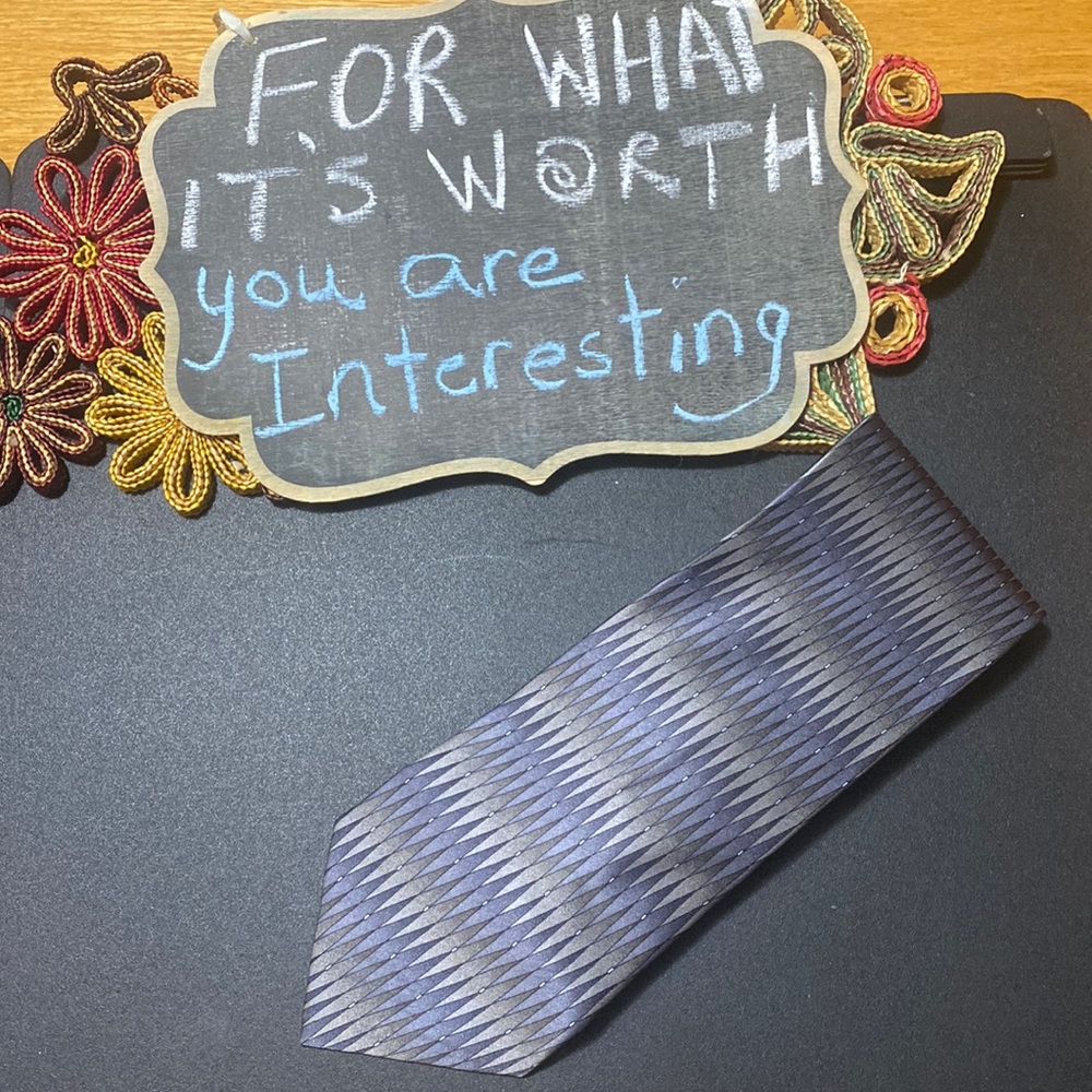 Vintage Consenso 100% Silk Grey Abstract Pattern Necktie